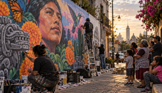 La memoria de los barrios a través de sus murales. Imagen editorial.
