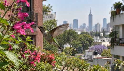 Aves que encuentran refugio en la ciudad. Imagen editorial.