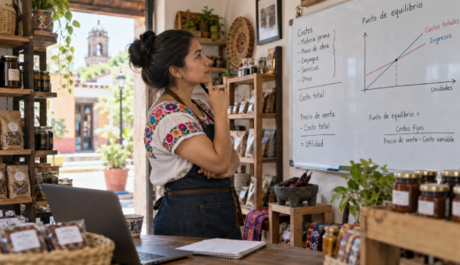 Punto de equilibrio para un emprendimiento pequeño. Imagen editorial.