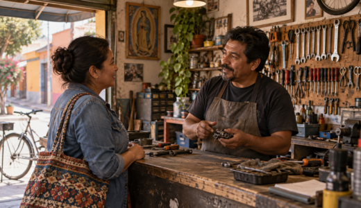 Servicios de barrio con potencial de crecimiento. Imagen editorial.